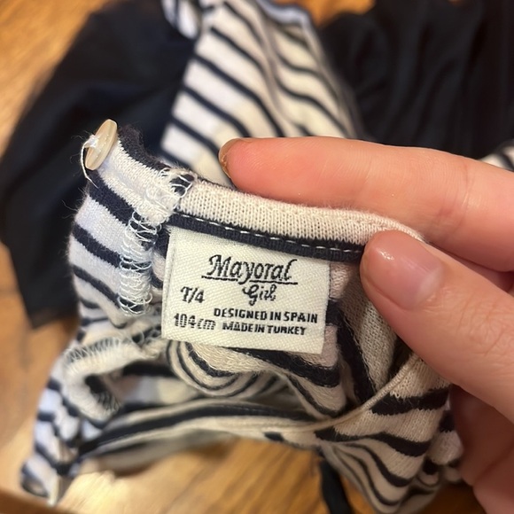 Mayoral Girl’s Striped Born To Be a Star Dress Size 4 - Picture 3 of 5